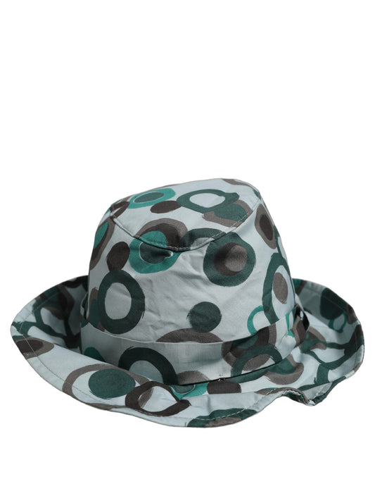 Dolce & Gabbana Cotton Bucket Hat - Black Teal Patterned Signature