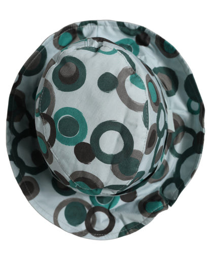 Dolce & Gabbana Cotton Bucket Hat - Black Teal Patterned Signature