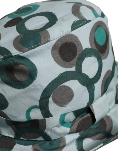 Dolce & Gabbana Cotton Bucket Hat - Black Teal Patterned Signature