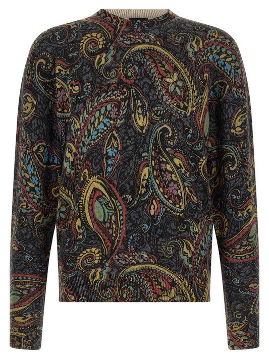 Cardigan by Etro for men in wool canvas multicolor, patterned & paisley features an crisp silhouette, showcasing a sophisticated and detail for a truly crisp finish.