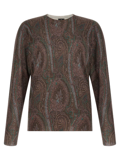 Etro Bordeaux Silk Cardigan
