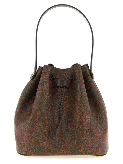 Etro Brown Cotton Handbag