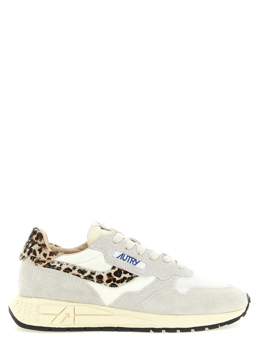 Athletic Sneakers by Autry for women in nylon suede leather & mesh animal, multicolor, signature & print features an effortless chic silhouette, showcasing the signature athletic style of the Pony Women's Athletic Nylon Suede Leather & Mesh Sneakers collection with a truly effortless chic finish.