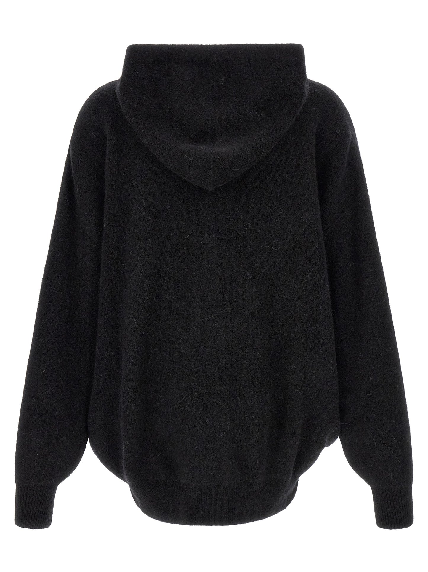 Rick Owens Black Marabou Sweatshirt
