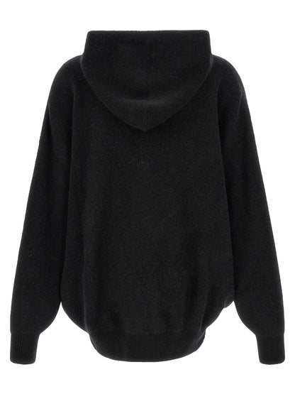 Rick Owens Black Marabou Sweatshirt
