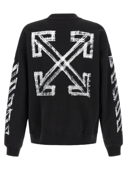 Off-White Black Cotton Sweatshirt