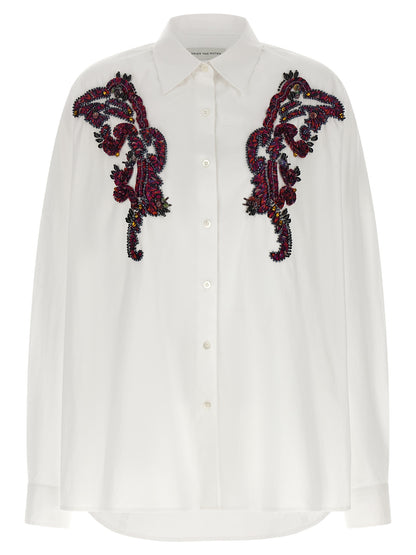Dries Van Noten White Cotton Blouse