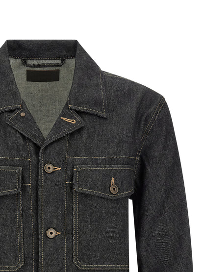 Lemaire Blue Cotton Denim Jacket