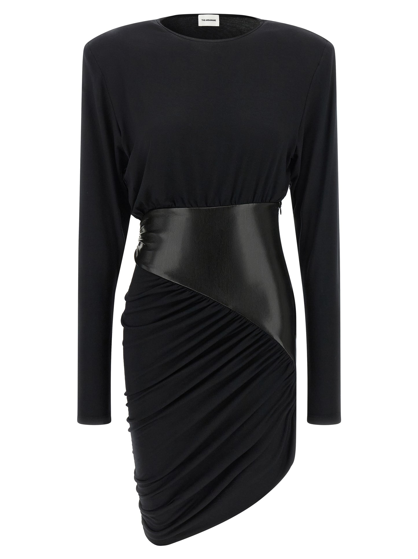 The Andamane Black Viscose Short Dress