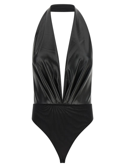 The Andamane Black Polyester Bodysuit