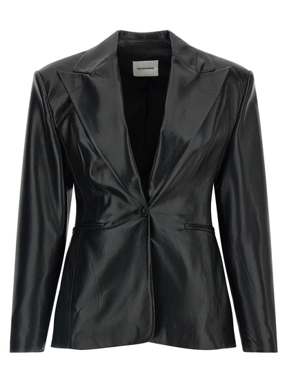 The Andamane Black Polyester Blazer