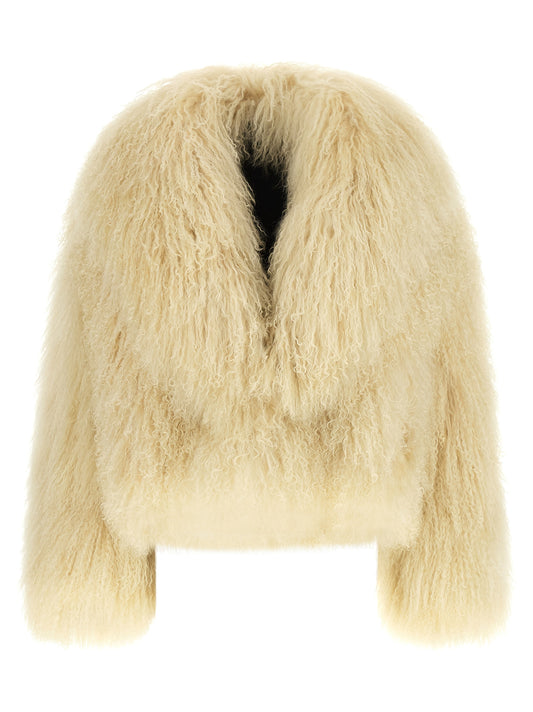 This Jacket by BLANCHA for women in cashmere beige, cream & natural showcases a magnificent silhouette, meticulously crafted with a distinctive v-neck neckline and functional for a magnificent finish.