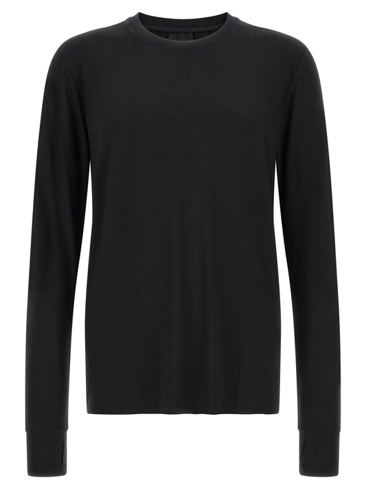 Cardigan by Thom Krom for men in viscose black features an crisp silhouette, showcasing a sophisticated crew neckline and long-sleeve detail for a truly crisp finish.