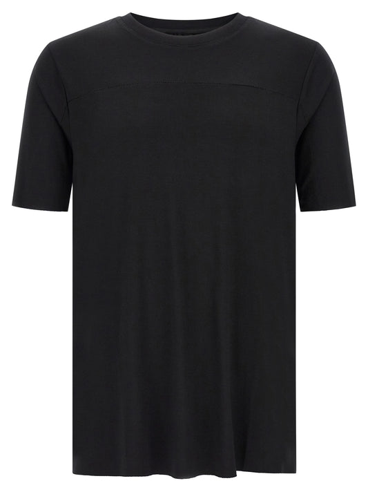 T-Shirt by Thom Krom for men in viscose black showcases a unassuming silhouette, artfully detailed with a refined crew neckline and unassuming short-sleeve for a sophisticated, contemporary look.