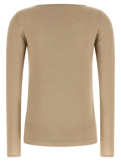 Cardigan by Brunello Cucinelli for women in cashmere silk beige showcases a captivating silhouette, artfully detailed with a captivating and boat neckline for a truly sophisticated captivating look.