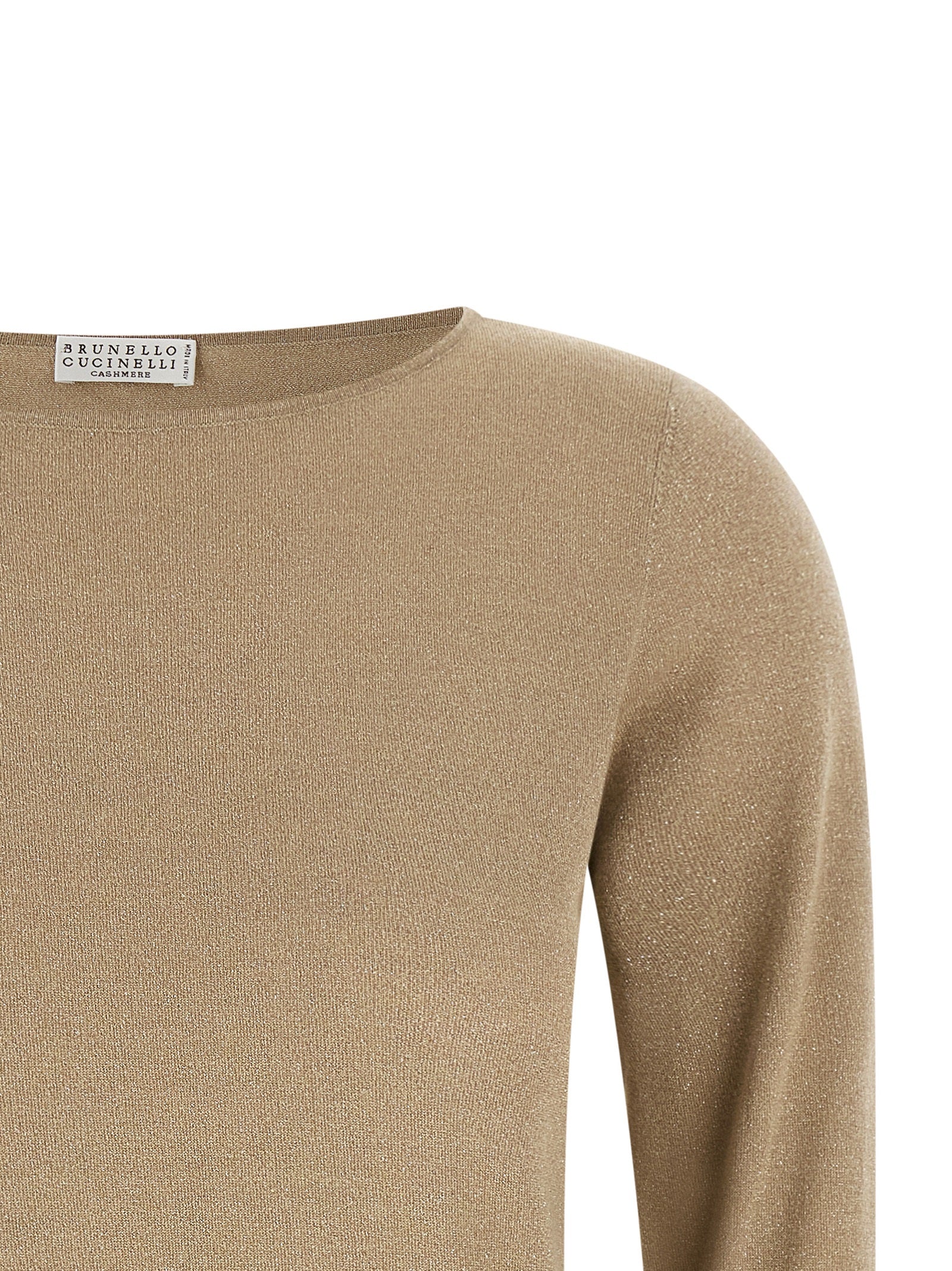 Cardigan by Brunello Cucinelli for women in cashmere silk beige features an crisp silhouette, showcasing a sophisticated and detail for a truly crisp finish.