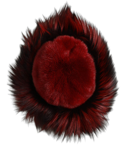 Dolce & Gabbana Faux Fox & Mink Fur Bucket Hat - Red Signature