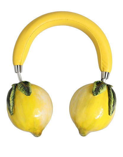 Dolce & Gabbana Leather Headphones - Yellow