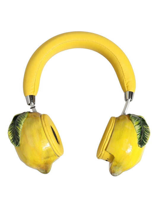 Dolce & Gabbana Leather Headphones - Yellow