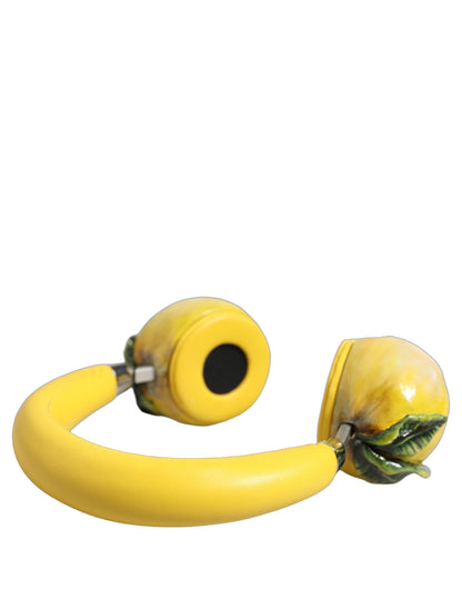 Dolce & Gabbana Leather Headphones - Yellow