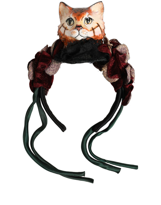 Dolce & Gabbana Silk & Velvet Headband - Multicolor