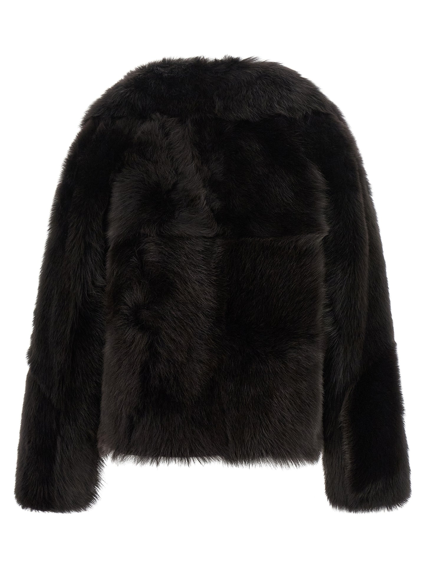 BLANCHA Brown Lamb Fur Full-Length Jacket