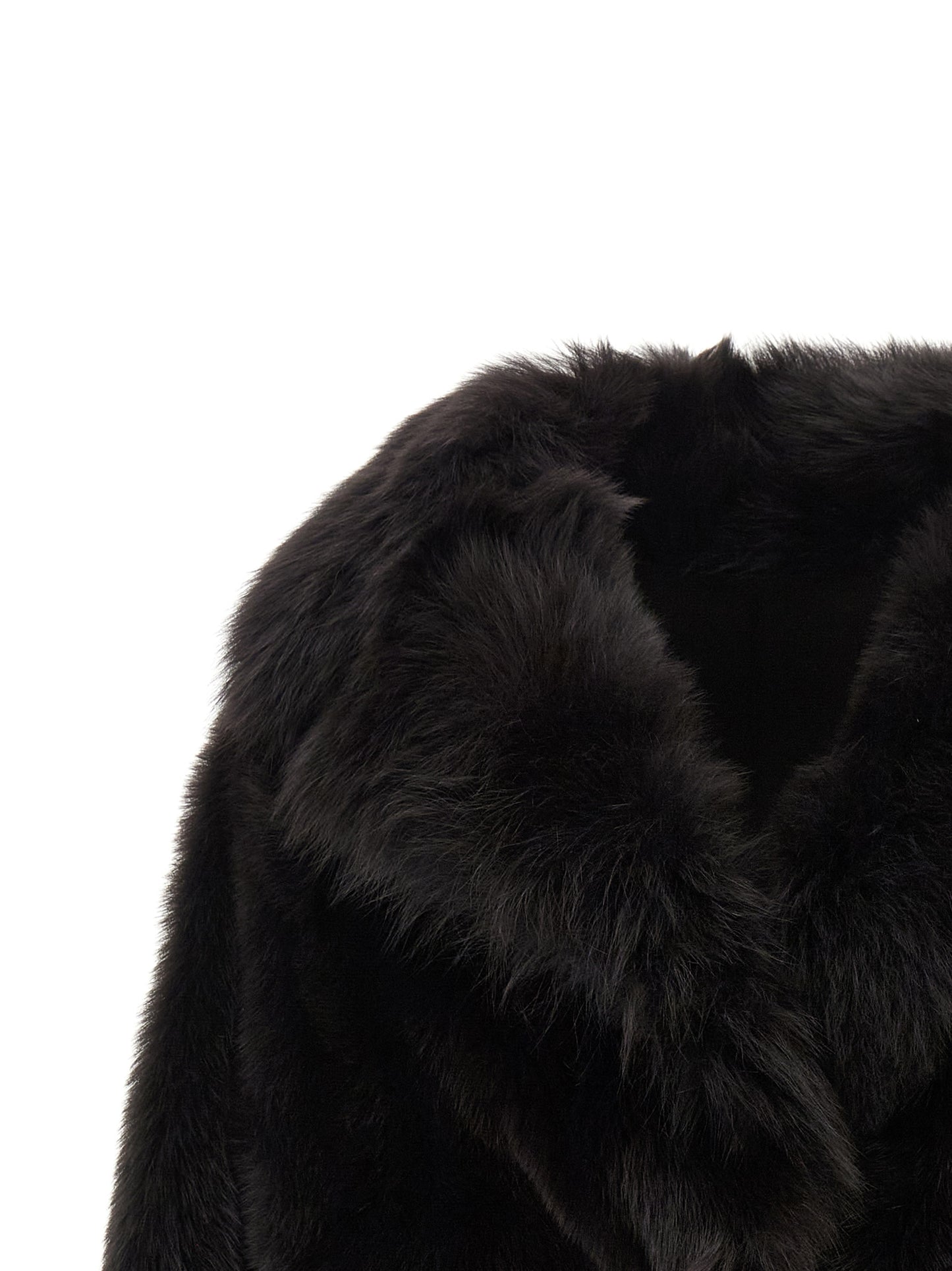 BLANCHA Brown Lamb Fur Full-Length Jacket