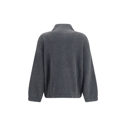 Brunello Cucinelli Gray Cashmere Sweatshirt