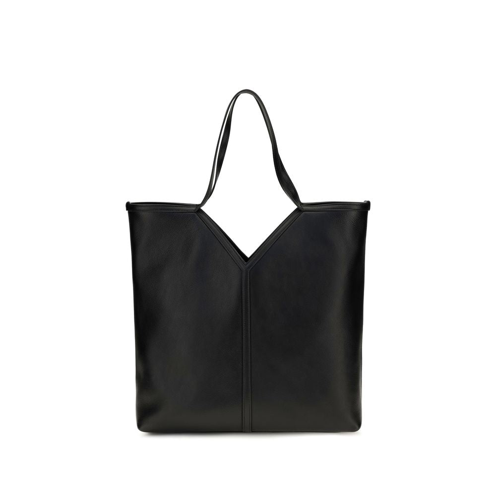 Large Shoulder Tote Bag by Saint Laurent for men in bos taurus calf leather black & signature features an effortlessly chic silhouette with a secure zipper & hook, ample , and versatile shoulder-strap for effortlessly chic everyday luxury.