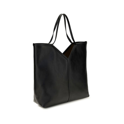 Large Shoulder Tote Bag by Saint Laurent for men in bos taurus calf leather black & signature features a effortless sophistication silhouette, secured by a zipper & hook with ample and versatile shoulder-strap for a effortless sophistication finish.