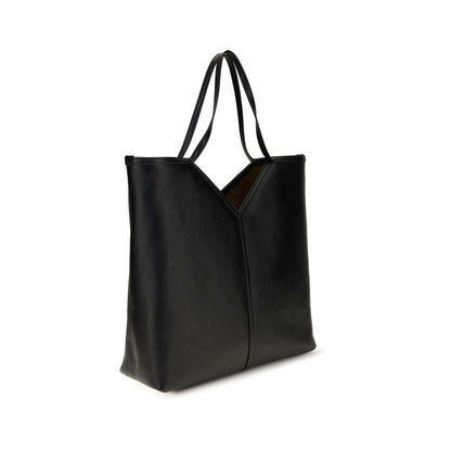 Large Shoulder Tote Bag by Saint Laurent for men in bos taurus calf leather black & signature showcases a statuesque silhouette, artfully detailed with a secure zipper & hook, organized , and versatile shoulder-strap for a statuesque look.