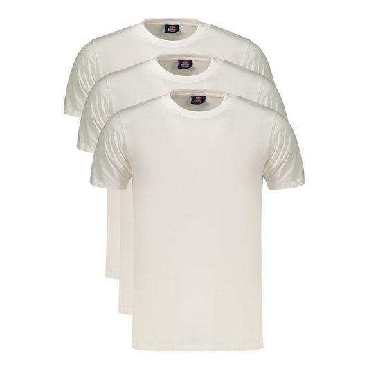T-Shirt by Norway 1963 for men in cotton white showcases a fashionable silhouette, elegantly detailed with a fashionable and crew neckline for a sophisticated, high-fashion look.
