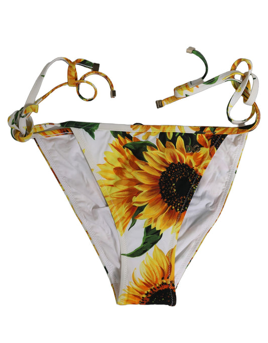 Dolce & Gabbana Women's Stretch Nylon Bikini - White Floral Signature Print