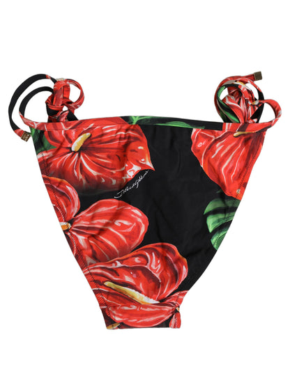 Dolce & Gabbana Women's Stretch Nylon Bikini - Black Floral Signature Print