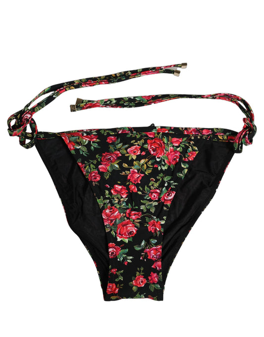 Dolce & Gabbana Women's Stretch Nylon Bikini - Black Floral Signature Print