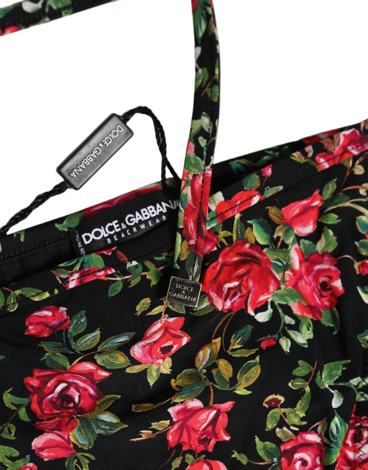 Dolce & Gabbana Women's Stretch Nylon Bikini - Black Floral Signature Print
