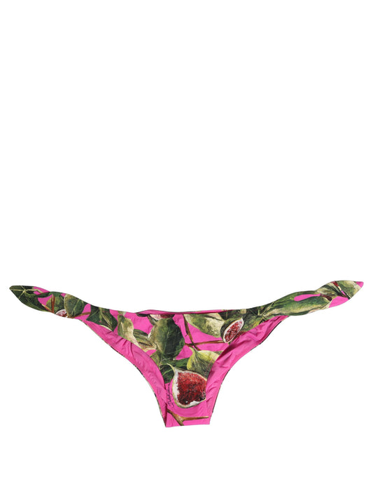Dolce & Gabbana Women's Stretch Nylon Bikini - Fuchsia Pink Signature Print