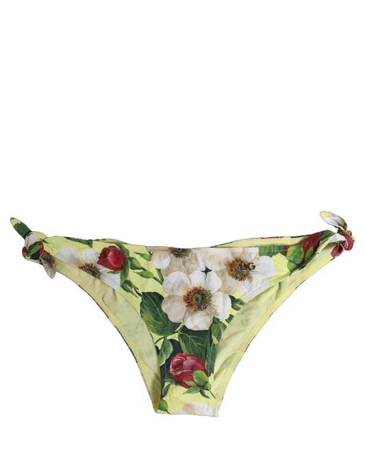 Dolce & Gabbana Women's Nylon Bikini - Yellow Floral Signature Print