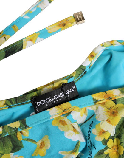 Dolce & Gabbana Women's Stretch Nylon Bikini - Blue Floral Signature Print