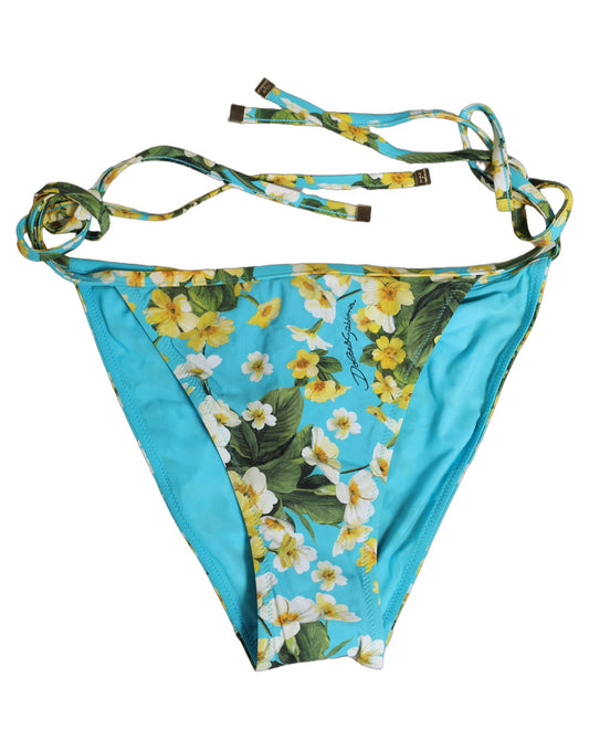 Dolce & Gabbana Women's Stretch Nylon Bikini - Blue Floral Signature Print