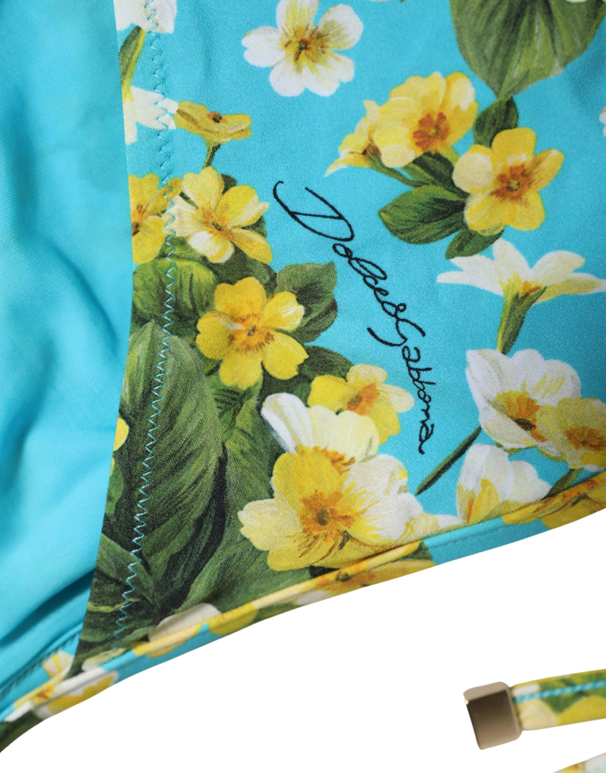 Dolce & Gabbana Women's Stretch Nylon Bikini - Blue Floral Signature Print
