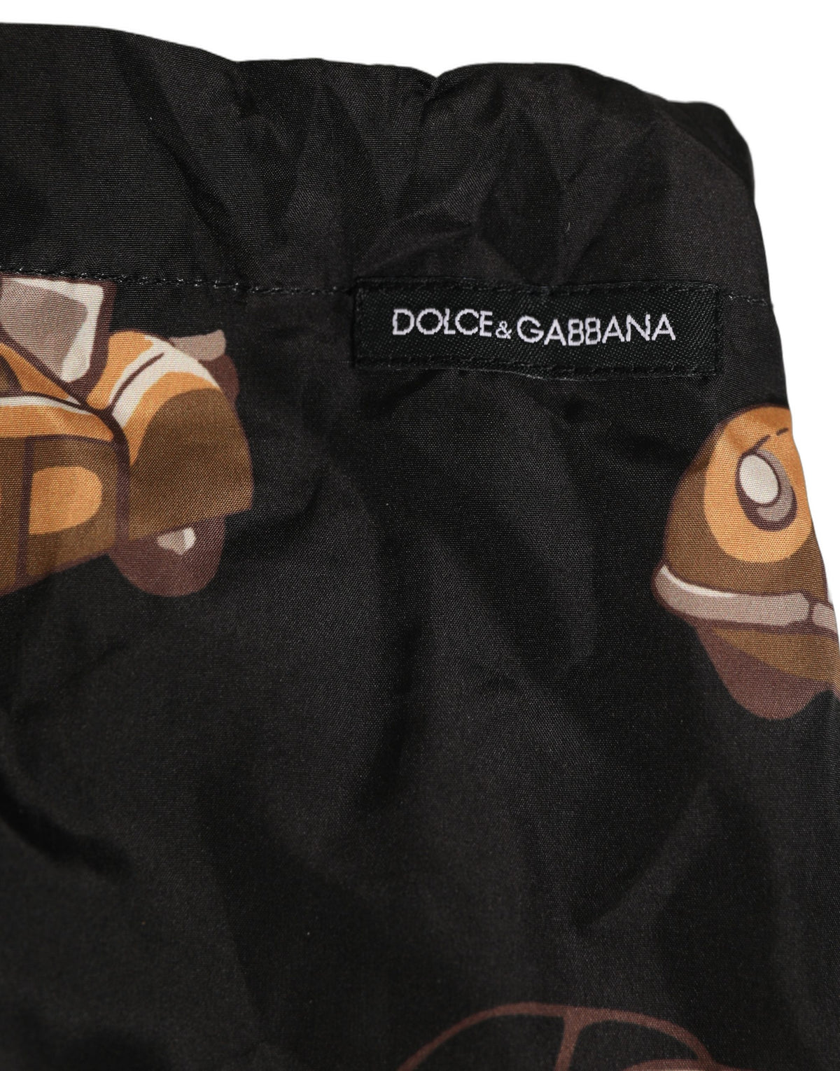 Dolce & Gabbana Men's Fabric Swim Shorts - Black Signature Print