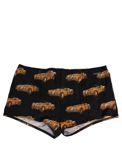 Dolce & Gabbana Men's Fabric Swim Shorts - Black Signature Print