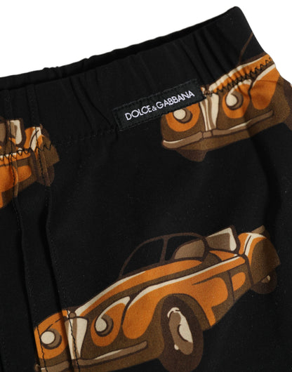 Dolce & Gabbana Men's Fabric Swim Shorts - Black Signature Print