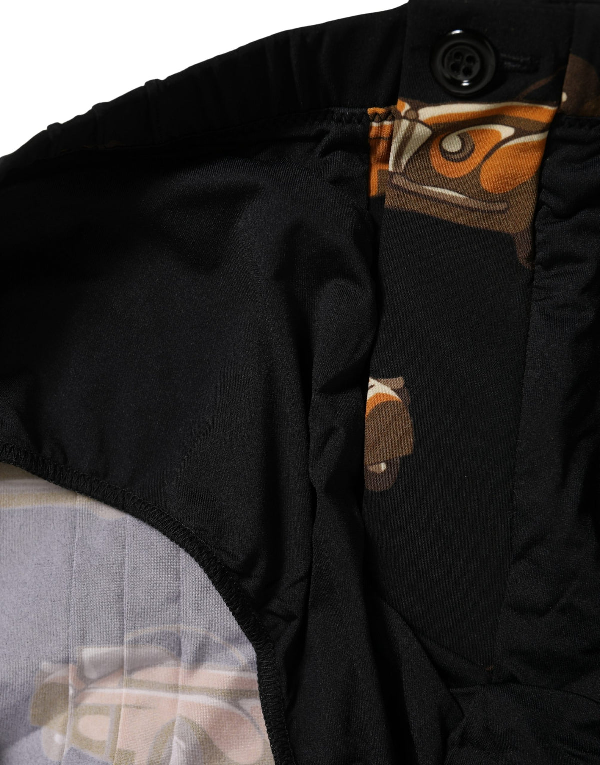 Dolce & Gabbana Men's Fabric Swim Shorts - Black Signature Print