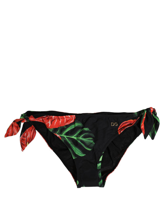 Dolce & Gabbana Women's Stretch Nylon Bikini - Black Floral Signature Print
