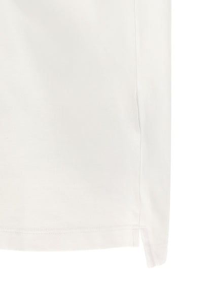 T-Shirt by Dsquared² for men in cotton white & print showcases a dramatic silhouette, elegantly detailed with a dramatic and for a truly dramatic finish.
