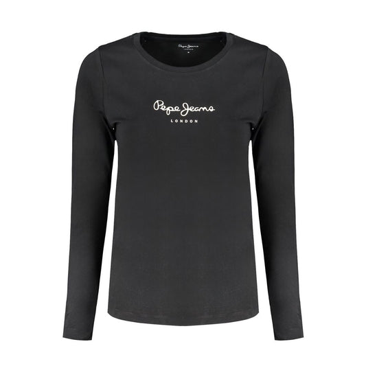 T-Shirt by Pepe Jeans for women in stretch cotton black & print features an on trend silhouette, perfectly showcasing a on trend and crew neckline for an elevated aesthetic.