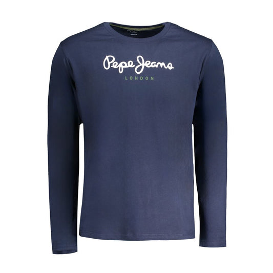 T-Shirt by Pepe Jeans for men in cotton black, blue & print features a plush silhouette, showcasing a sophisticated and for a truly plush finish.