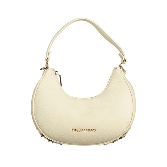 Handbag by Mario Valentino for women in polyurethane beige features a ornamental silhouette, showcasing a secure zipper, ample , and ornamental adjustable-strap & handle for a sophisticated look.